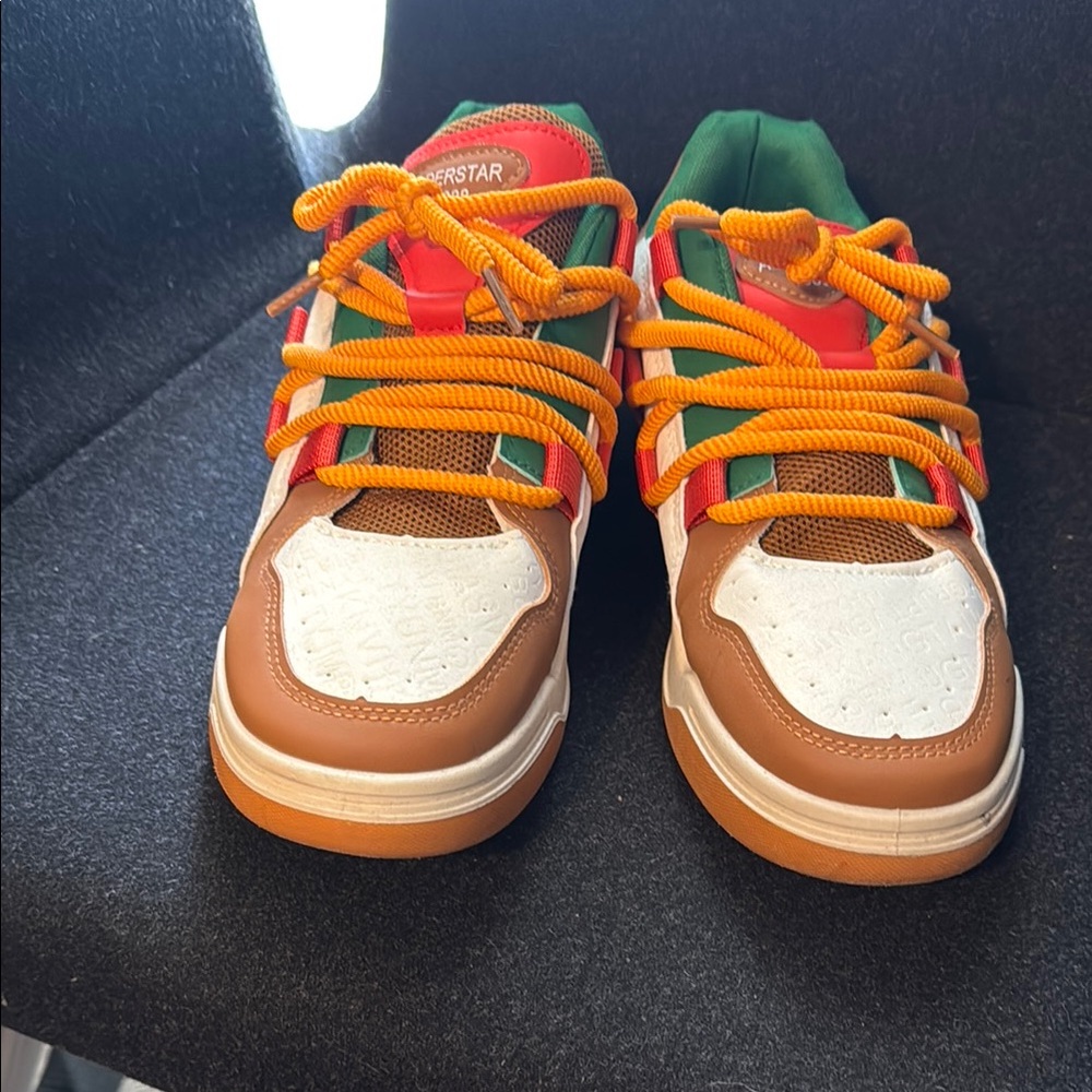 Cheeseburger Trainers Aderstar Sneakers - Brown, Green, and Orange